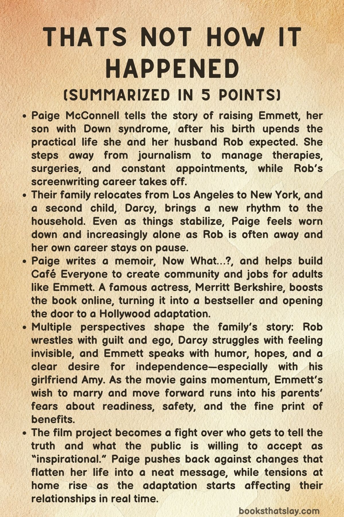 That's Not How It Happened Summary, Characters and Themes