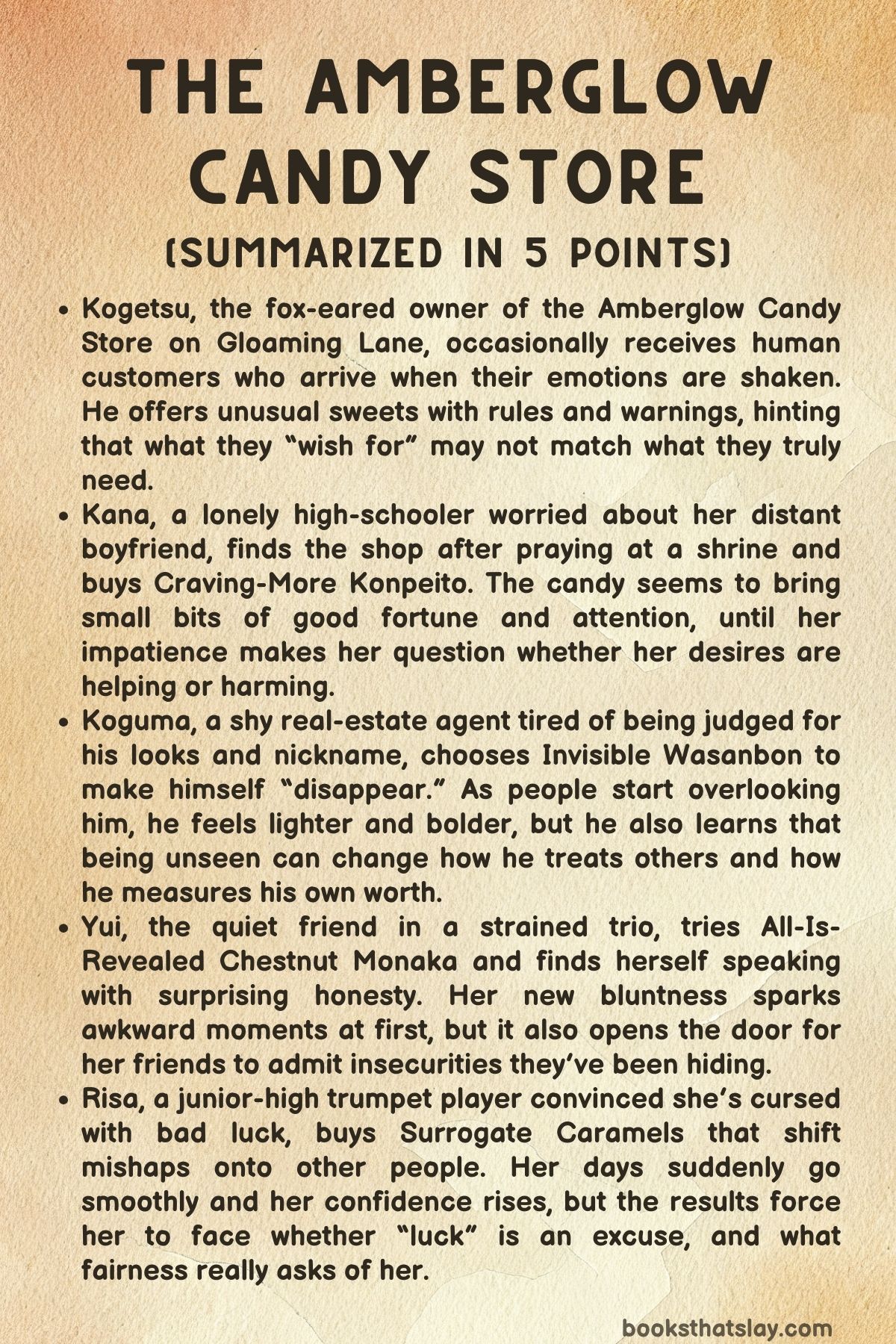 The Amberglow Candy Store Summary, Characters and Themes