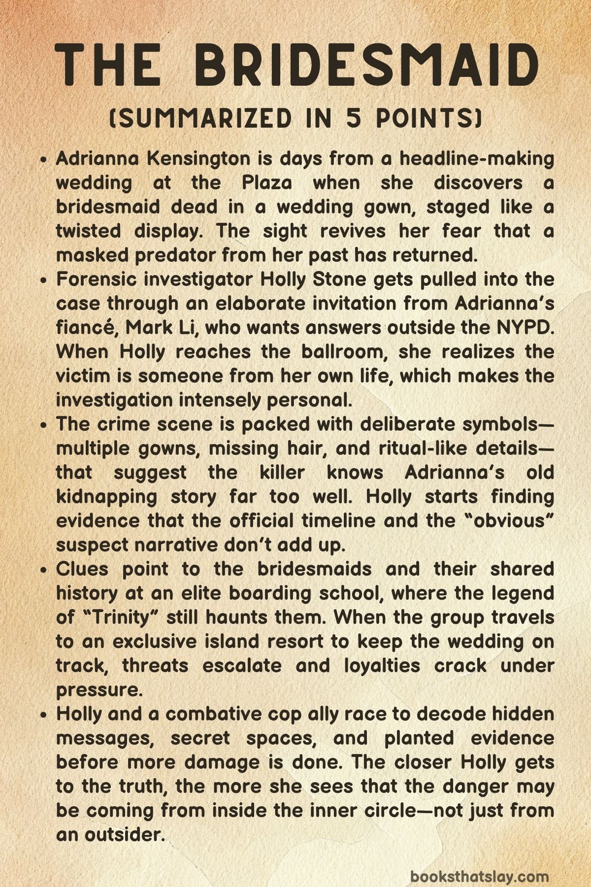 The Bridesmaid by Cate Quinn Summary, Characters and Themes