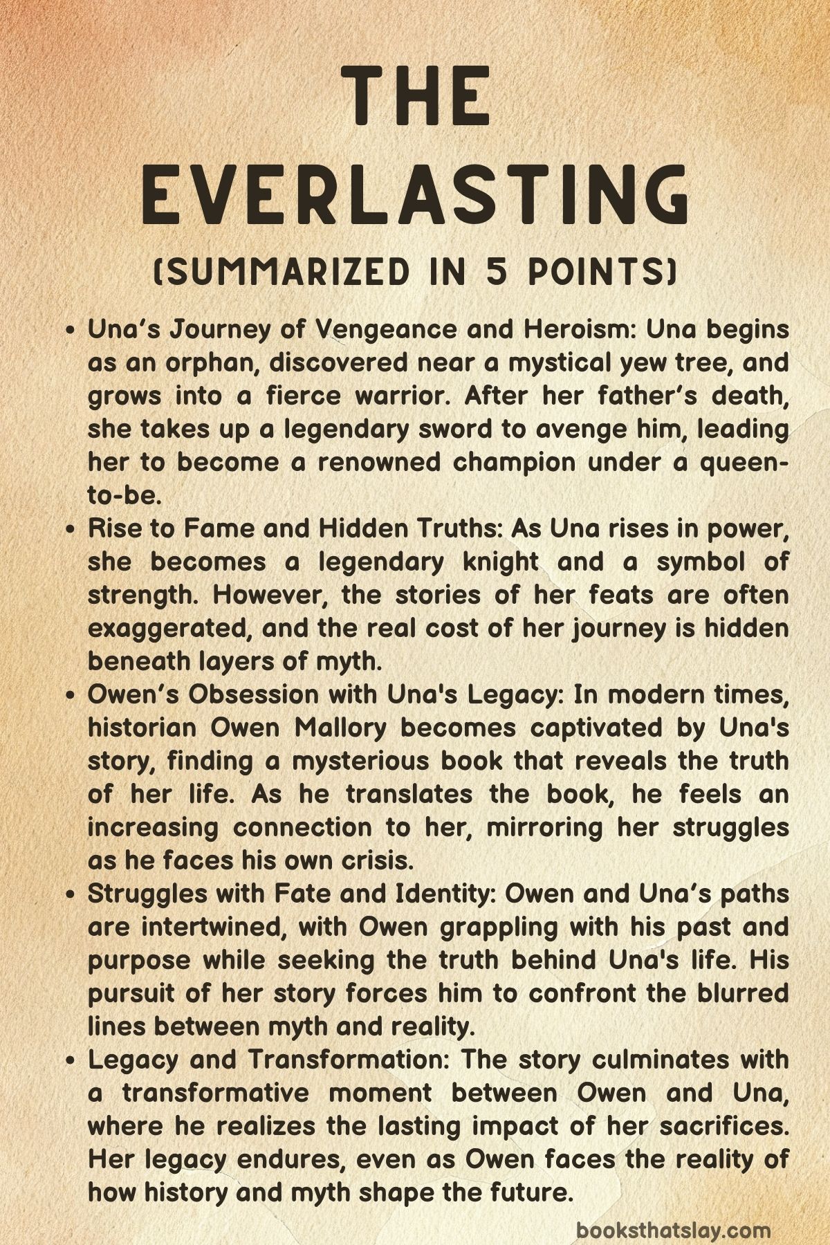 The Everlasting Summary, Characters and Themes