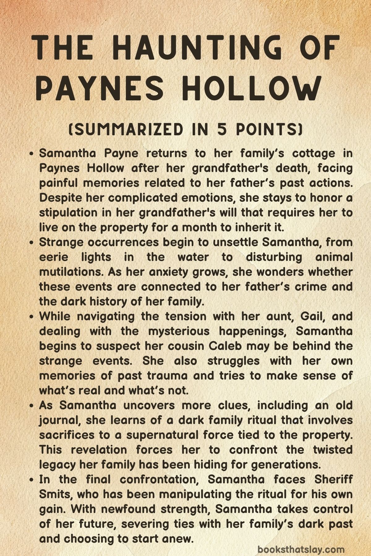 The Haunting of Paynes Hollow Summary, Characters and Themes