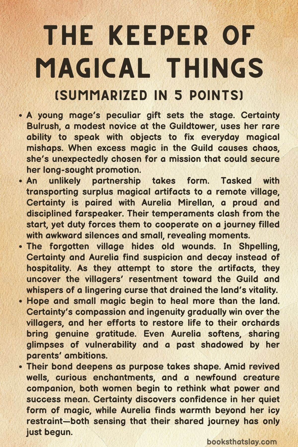 The Keeper of Magical Things Summary, Characters and Themes