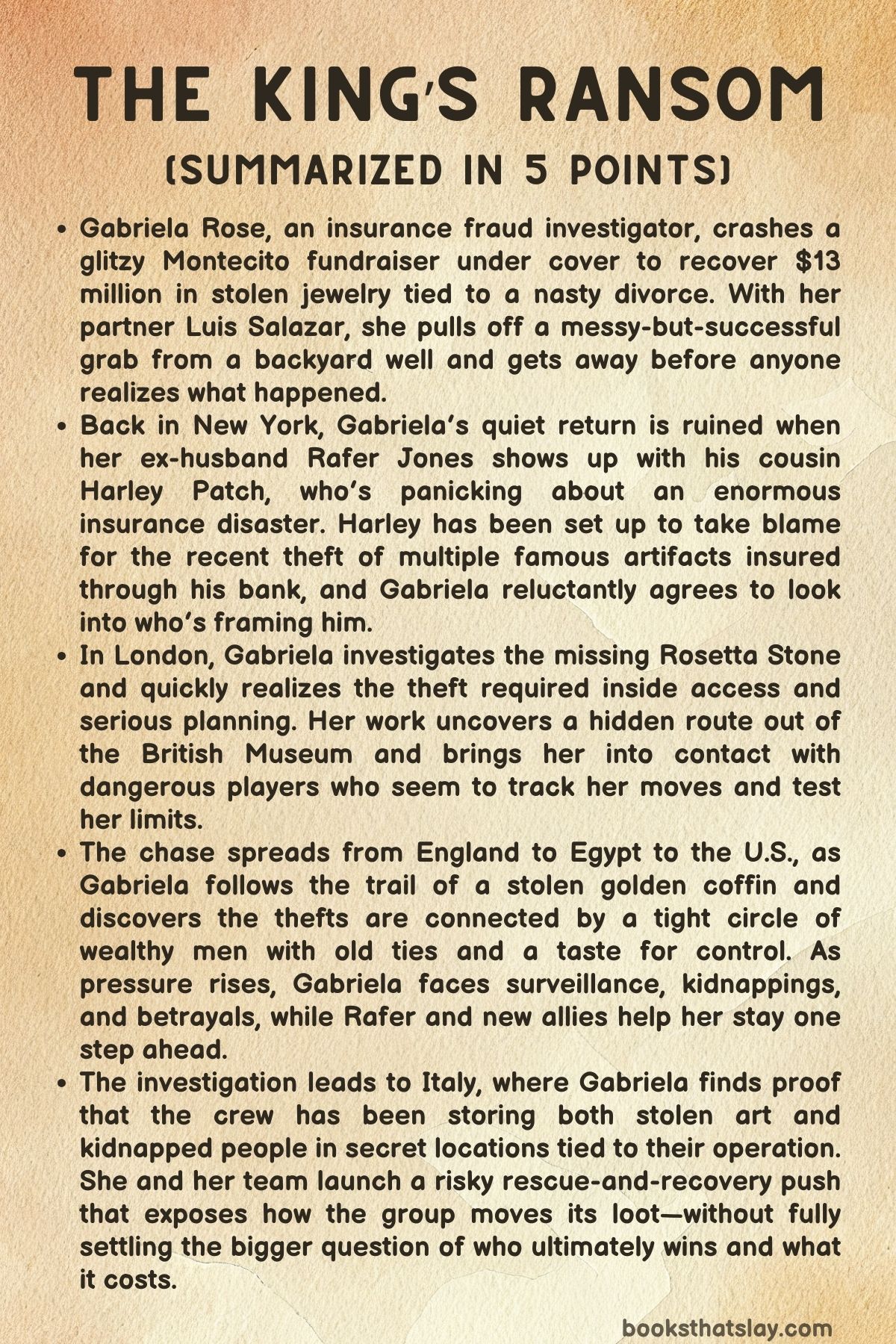 The King's Ransom Summary, Characters and Themes