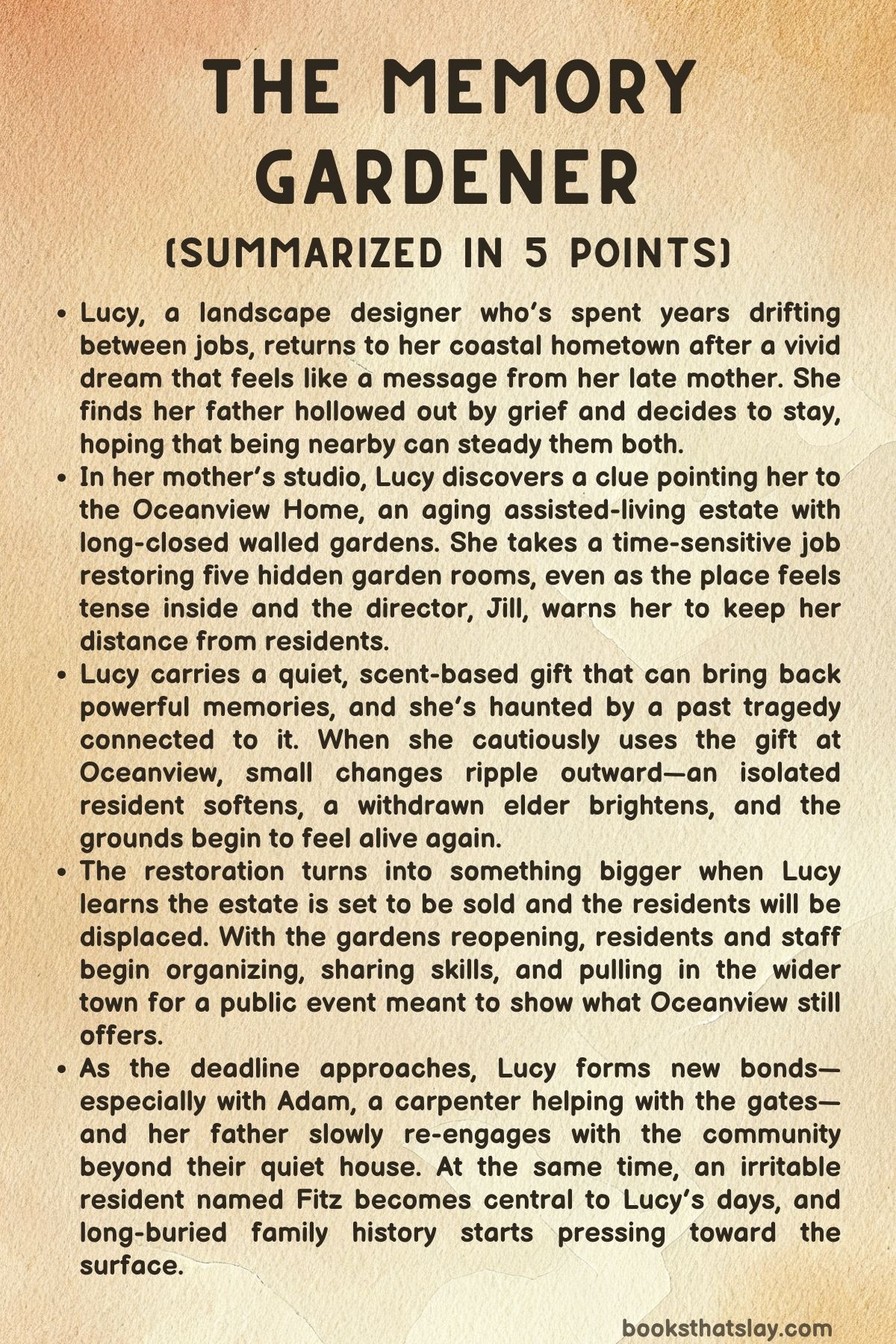 The Memory Gardener Summary, Characters and Themes