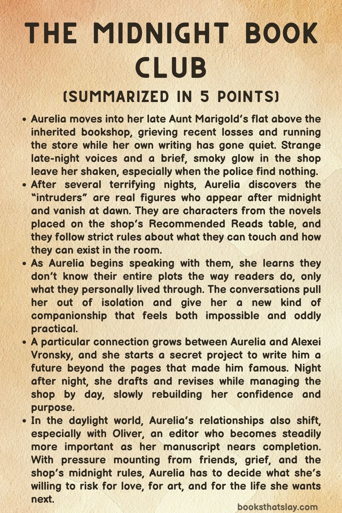 The Midnight Book Club Summary, Characters and Themes