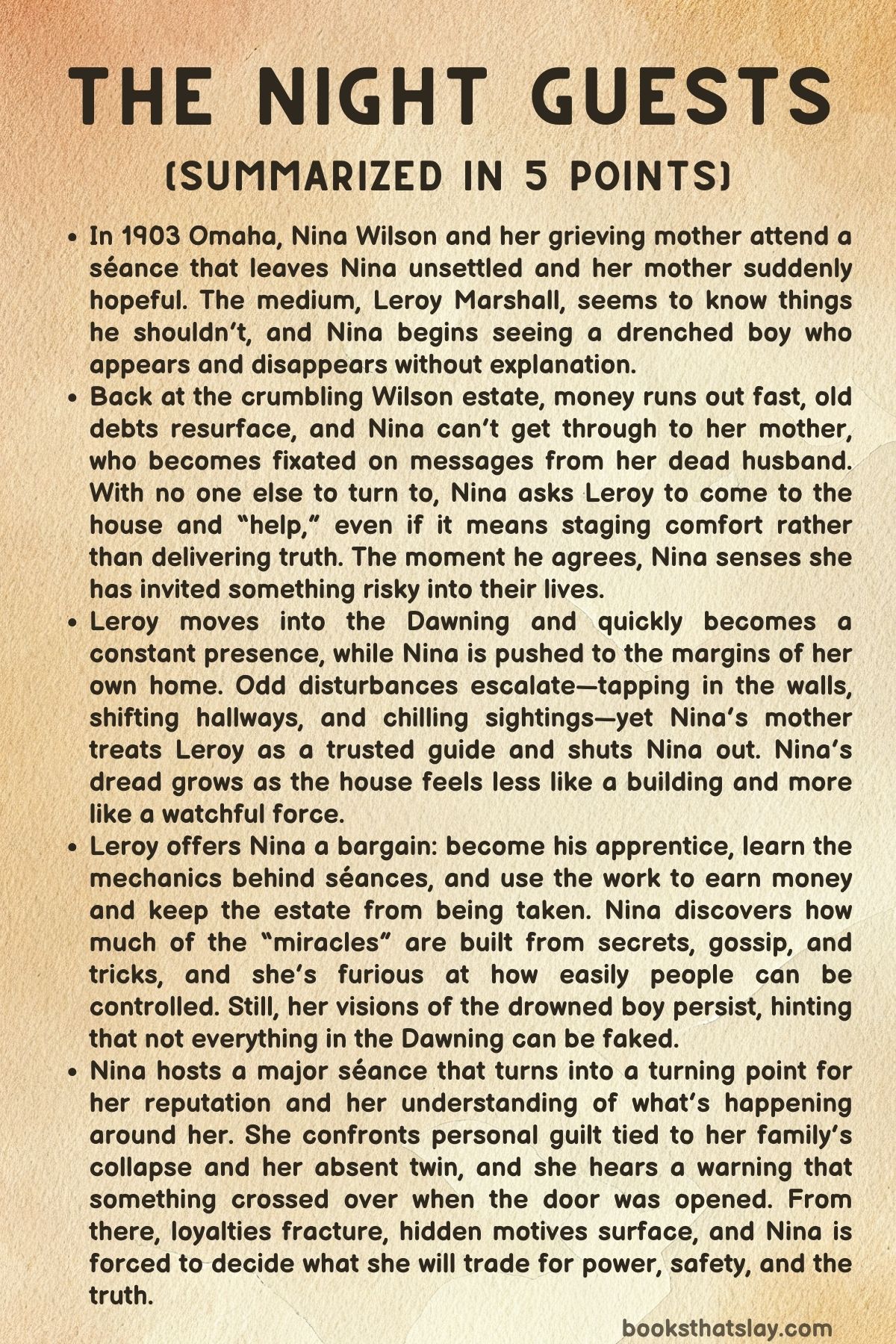 The Night Guests Summary, Characters and Themes