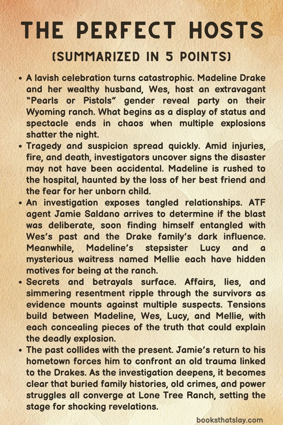 The Perfect Hosts Summary, Characters and Themes