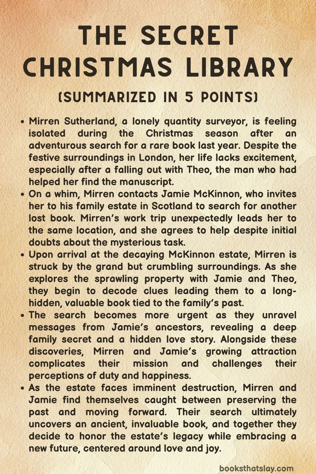 The Secret Christmas Library Summary, Characters and Themes