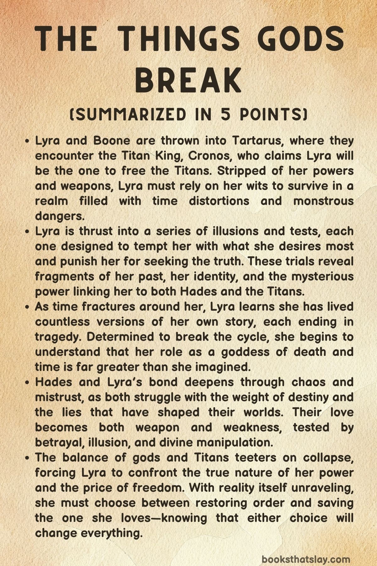 The Things Gods Break Summary, Characters and Themes