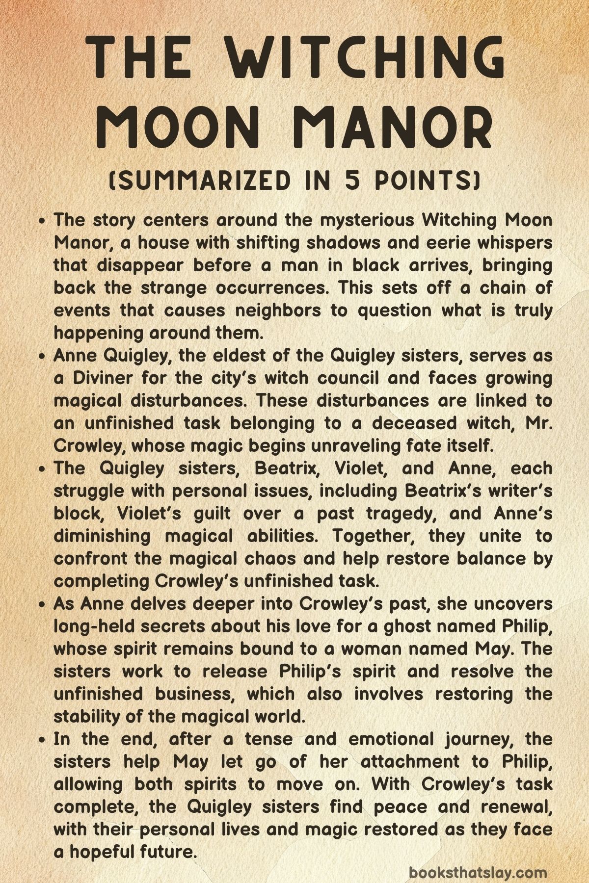 The Witching Moon Manor Summary, Characters and Themes