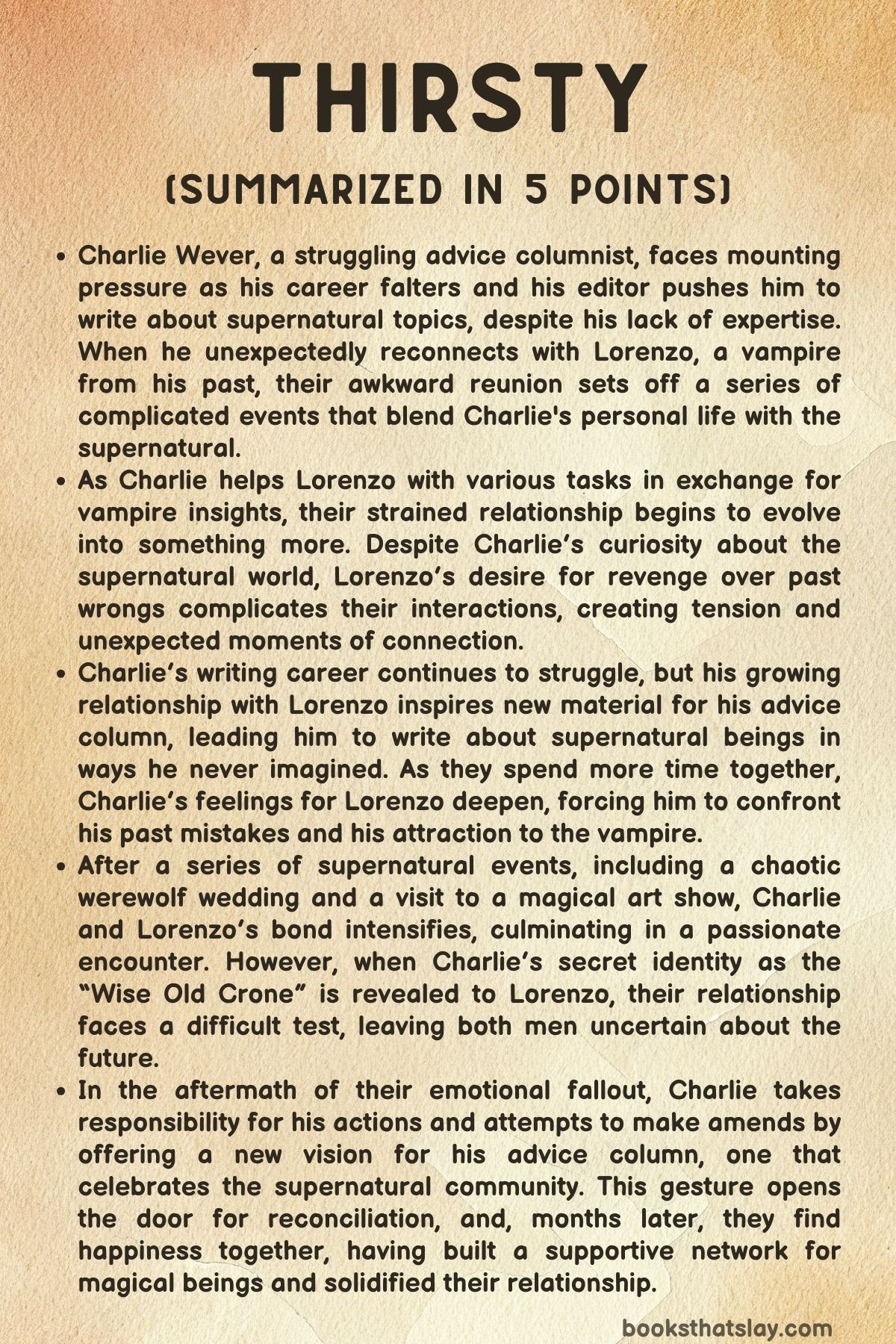 Thirsty by Lucy Lehane Summary, Characters and Themes