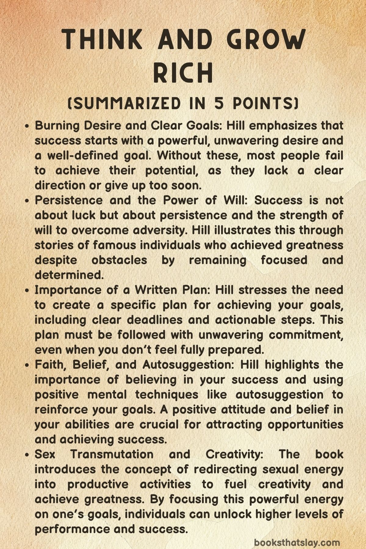 Think and Grow Rich Summary and Analysis