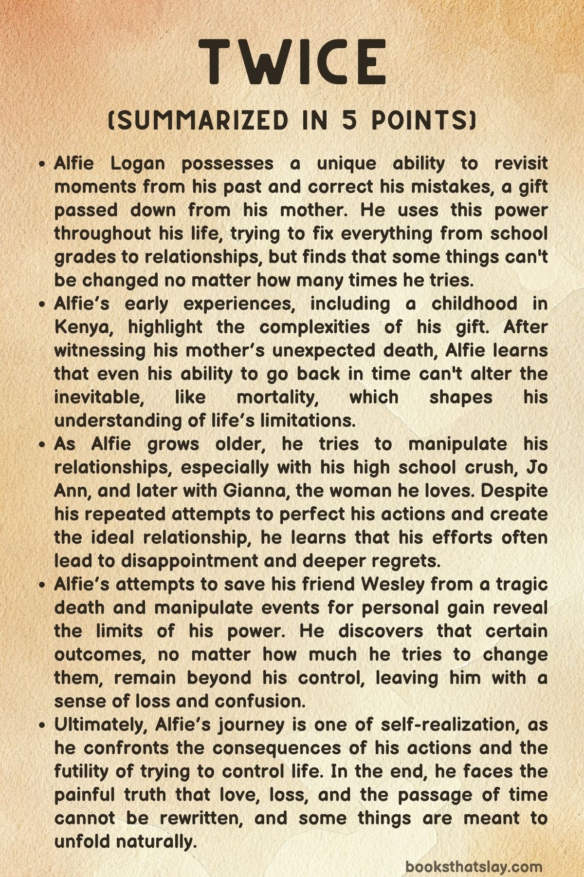 Twice by Mitch Albom Summary, Characters and Themes