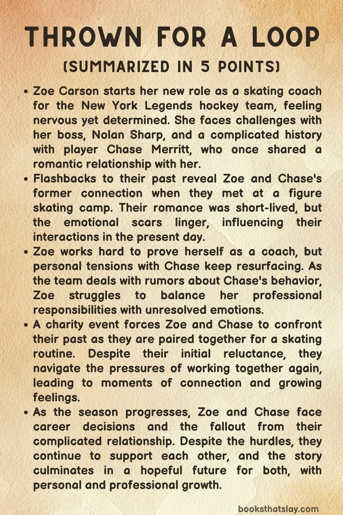 Thrown for a Loop Summary, Characters and Themes