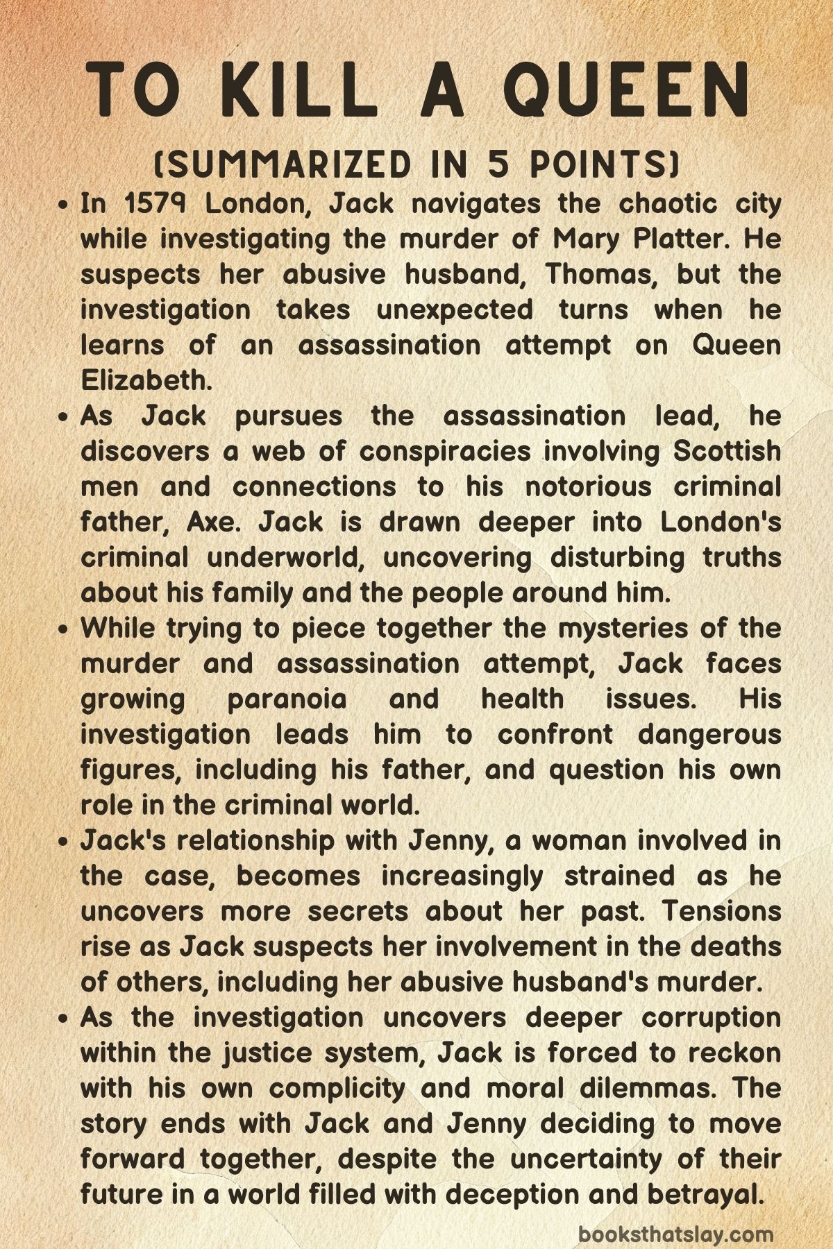 To Kill a Queen Summary, Characters and Themes