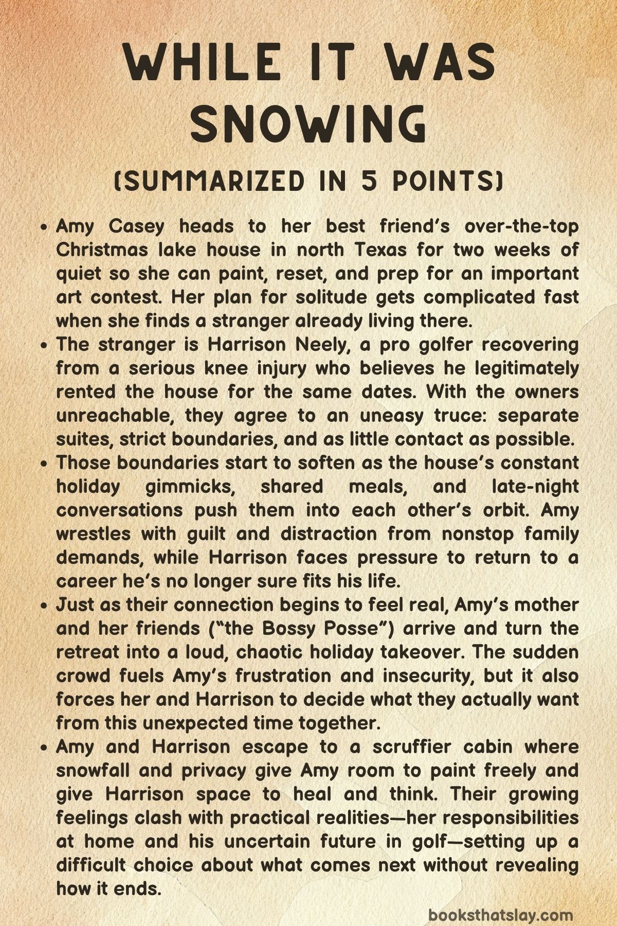 While It Was Snowing Summary, Characters and Themes