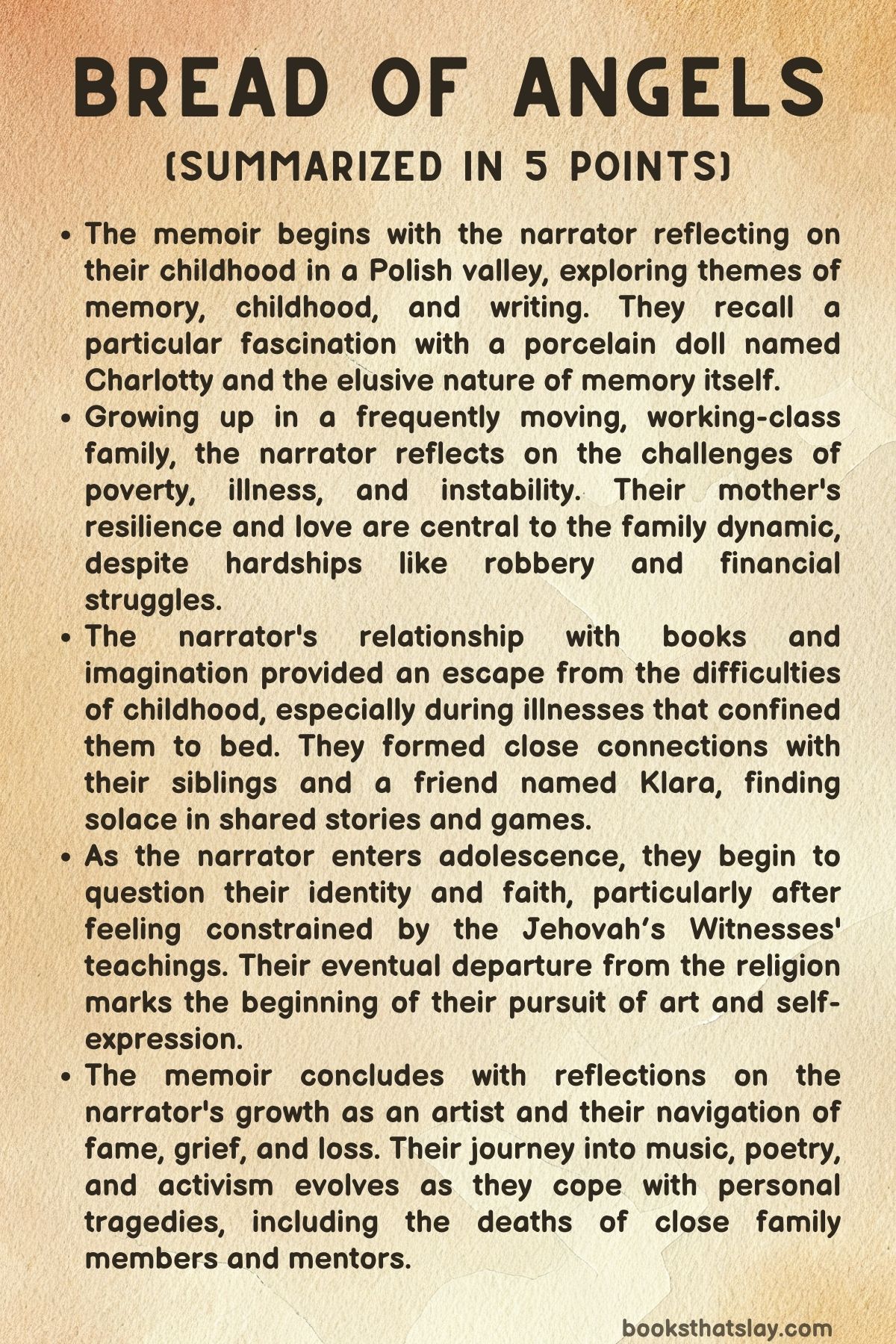 Bread of Angels Summary and Analysis