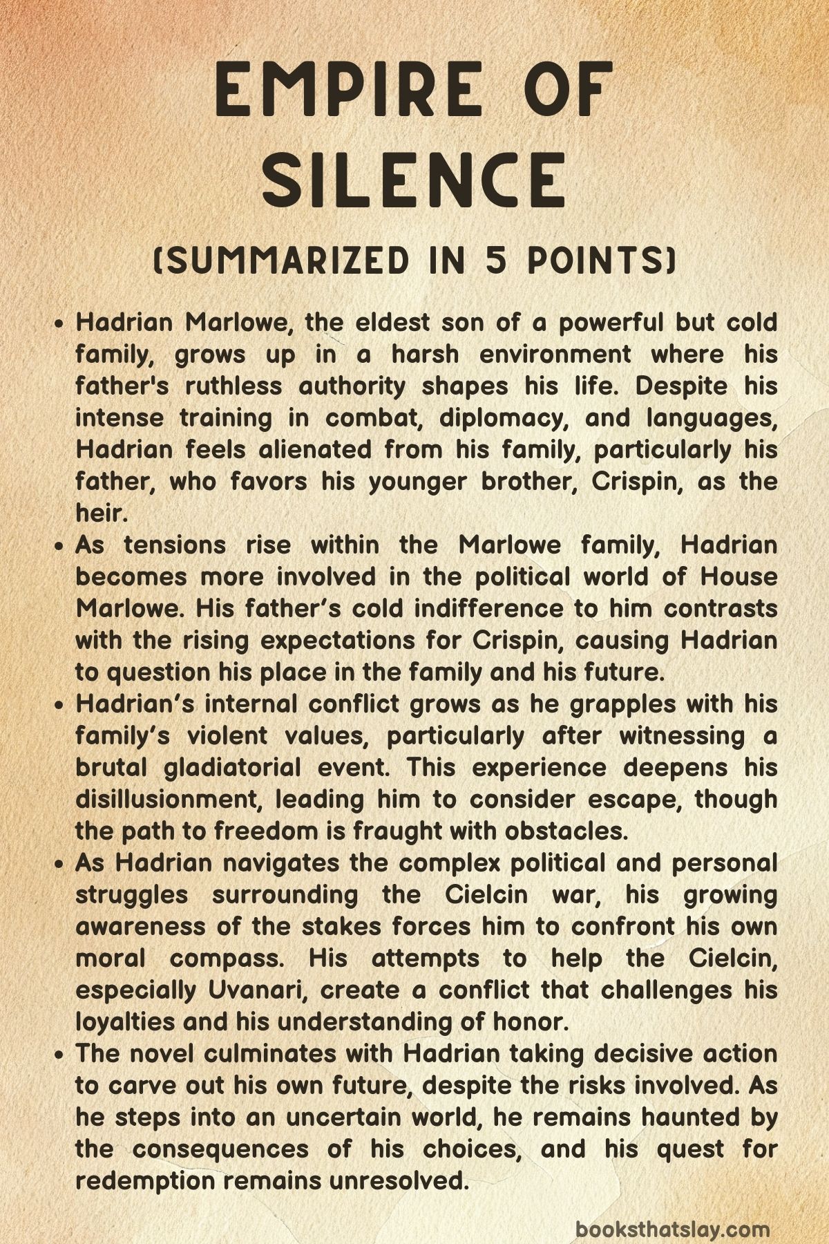 Empire of Silence Summary, Characters and Themes