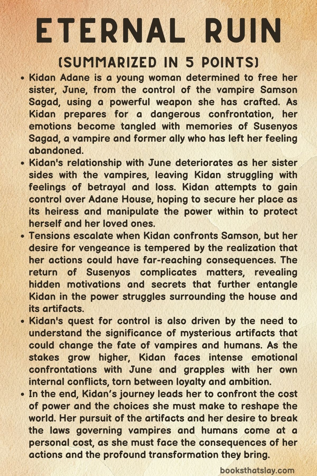 Eternal Ruin by Tigest Girma Summary, Characters and Themes