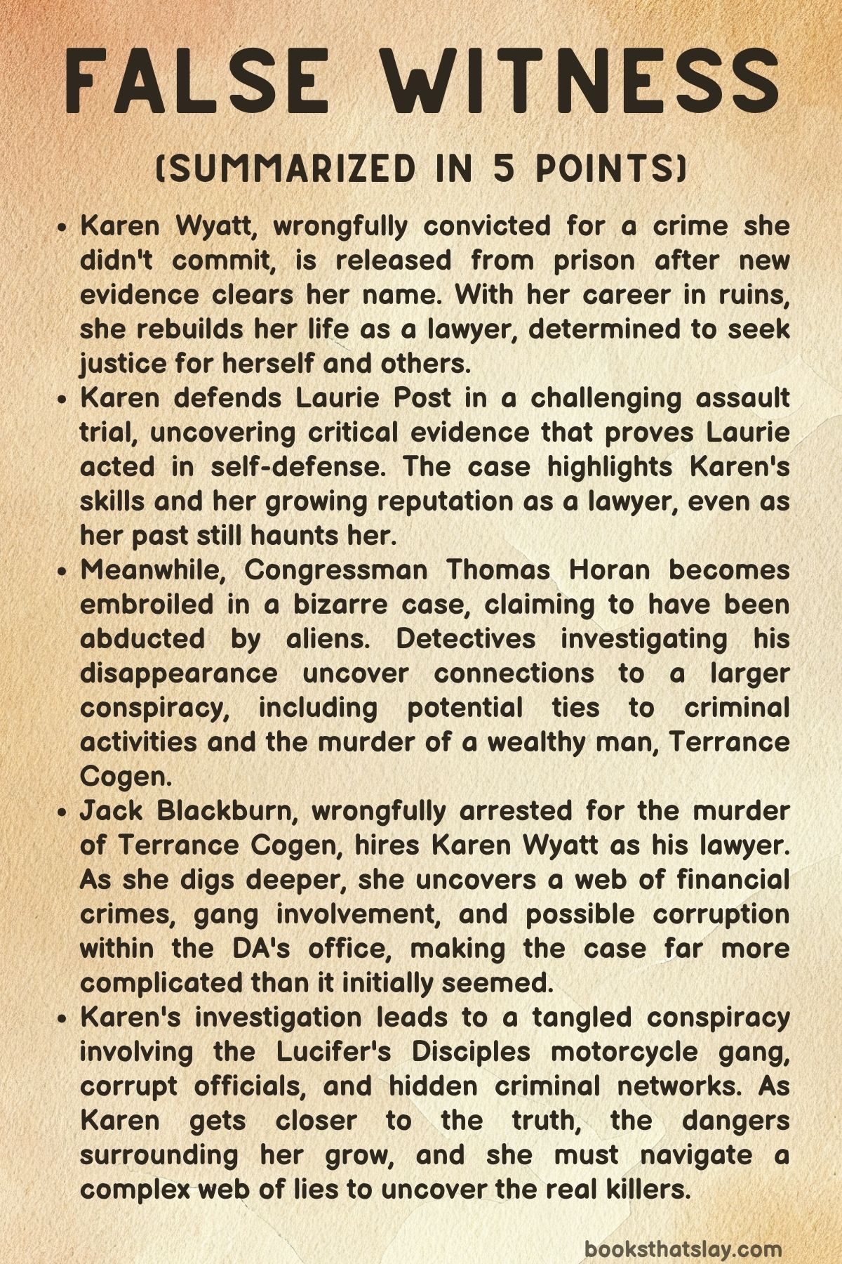 False Witness by Phillip Margolin Summary, Characters and Themes