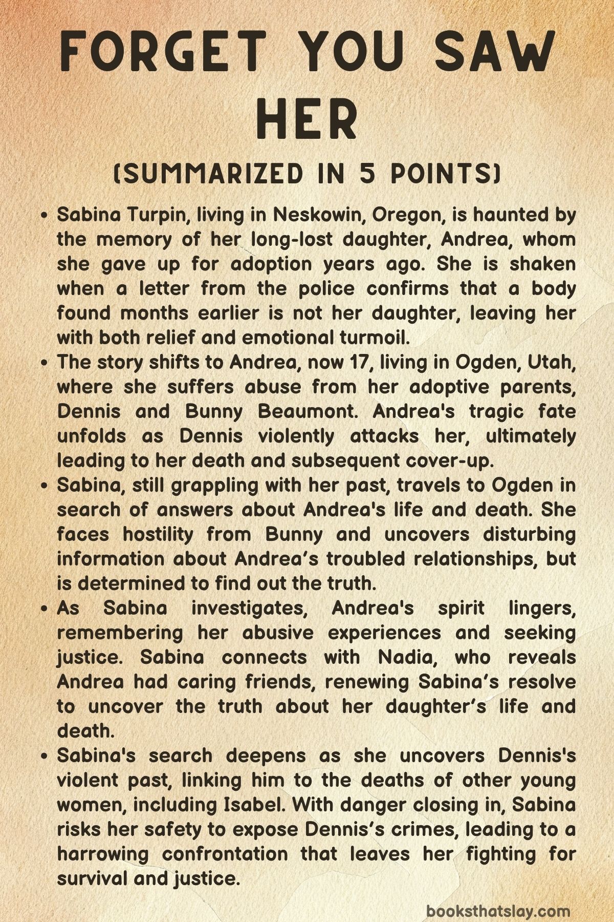 Forget You Saw Her Summary, Characters and Themes