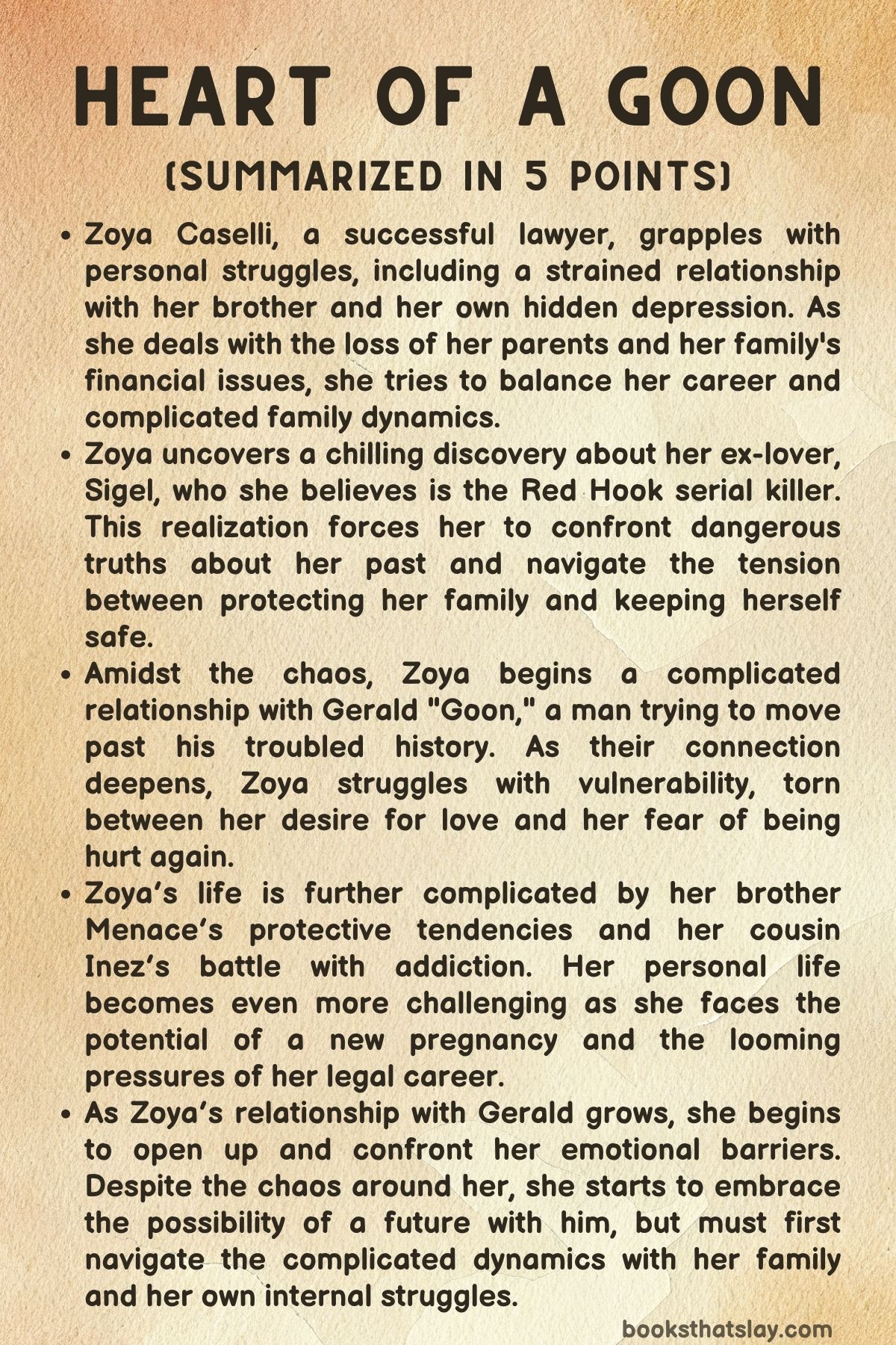 Heart of a Goon Summary, Characters and Themes