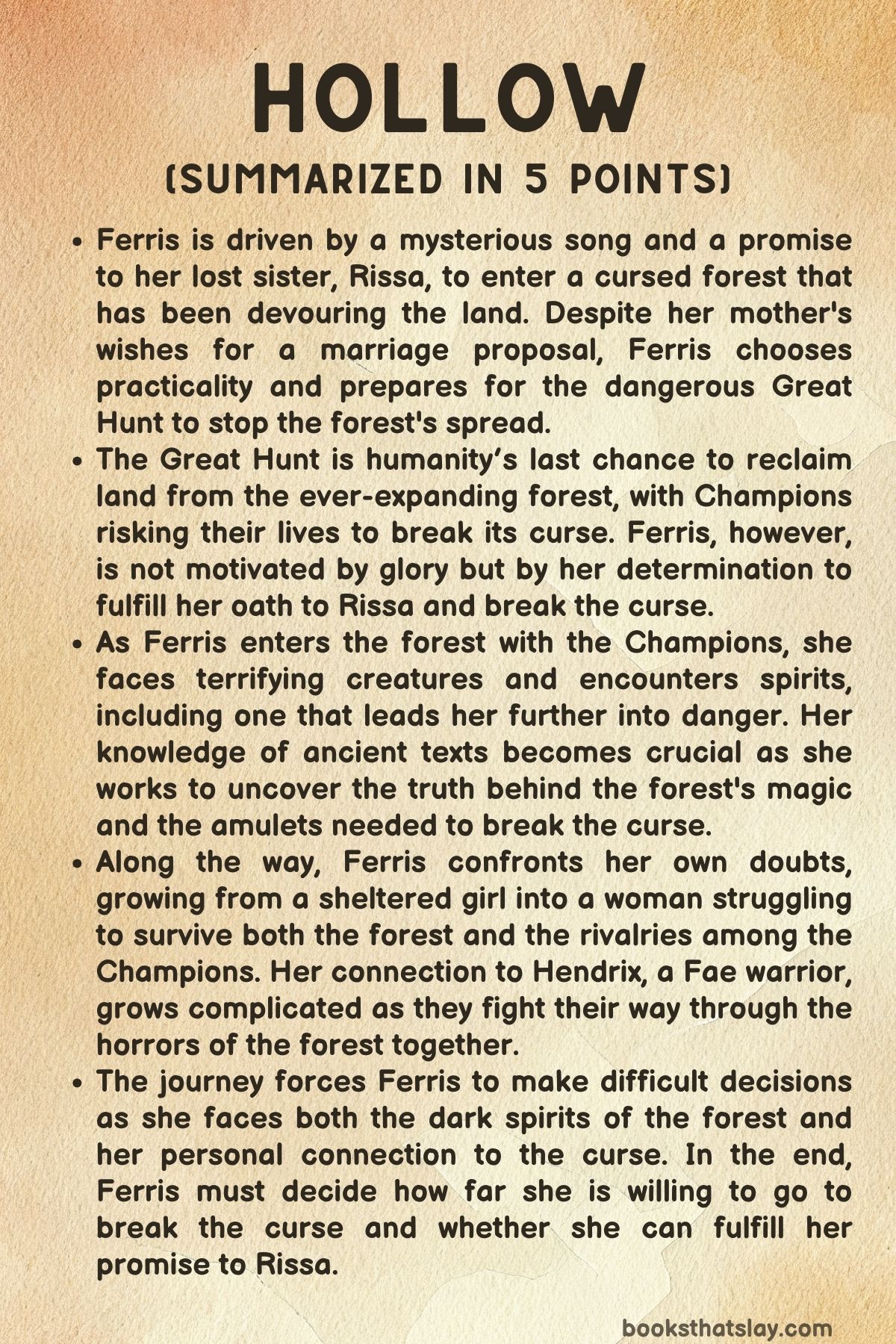 Hollow Summary, Characters and Themes | Caroline Peckham and Susanne Valenti