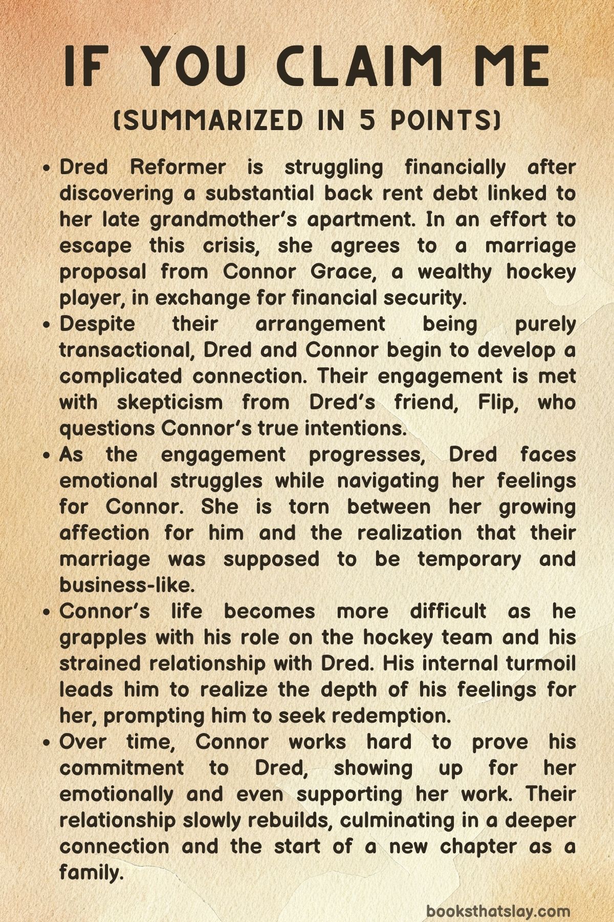 If You Claim Me Summary, Characters and Themes