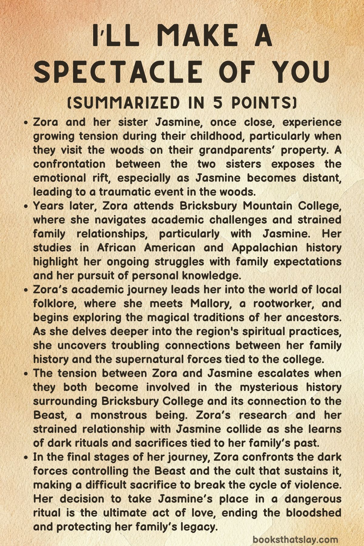 I’ll Make A Spectacle of You Summary, Characters and Themes