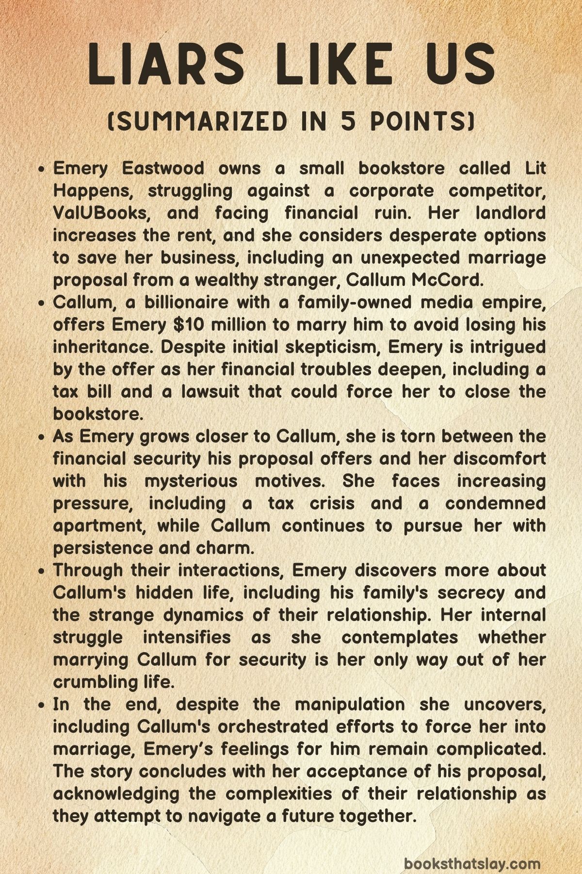 Liars Like Us Summary, Characters and Themes