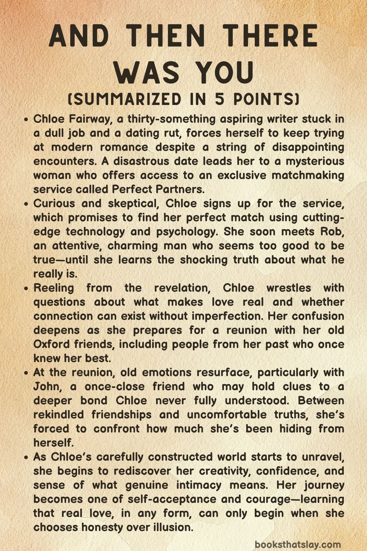 And Then There Was You Summary, Characters and Themes