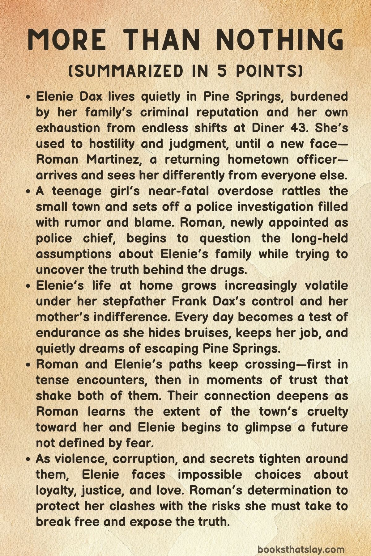 More Than Nothing Summary, Characters and Themes