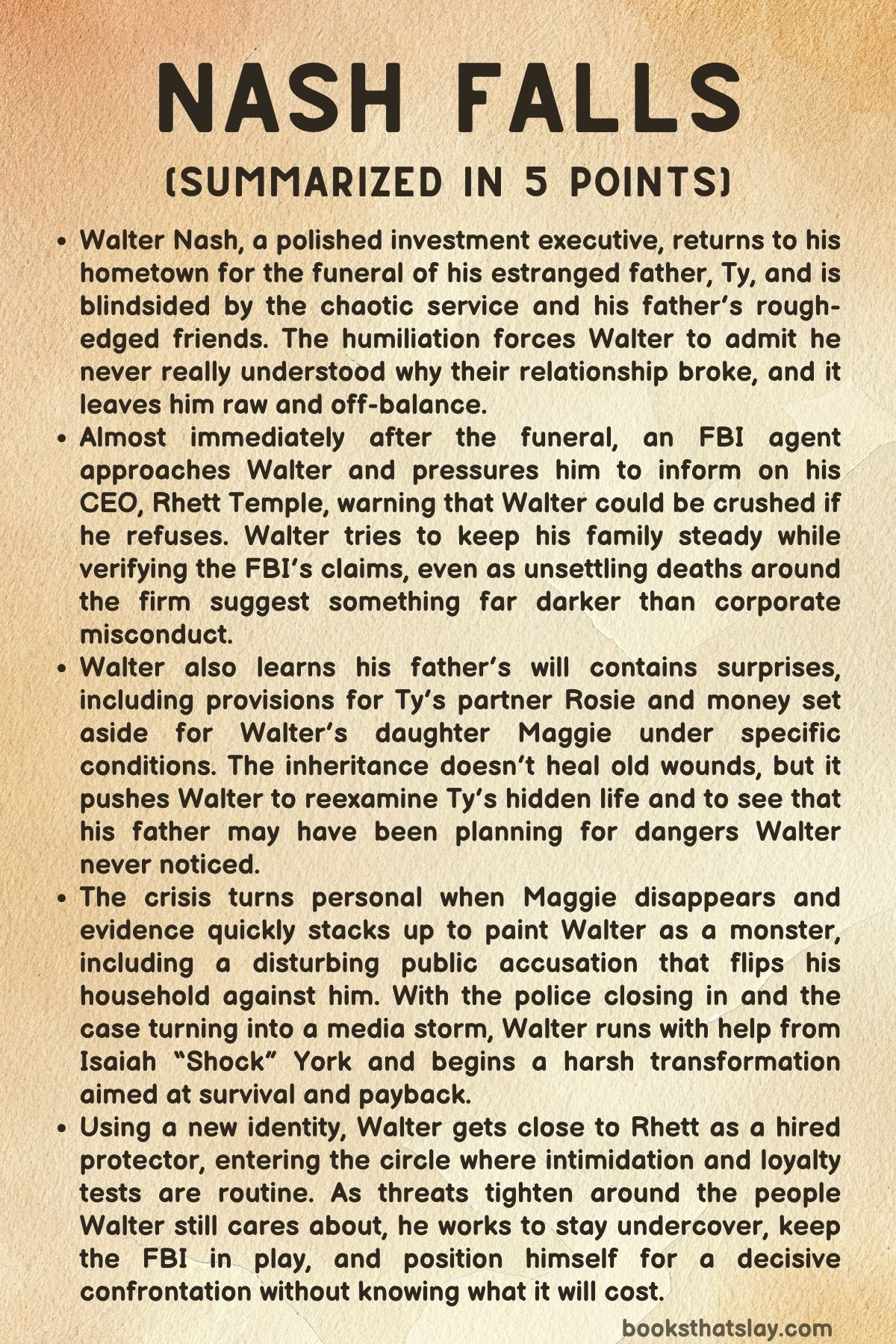 Nash Falls Summary, Characters and Themes