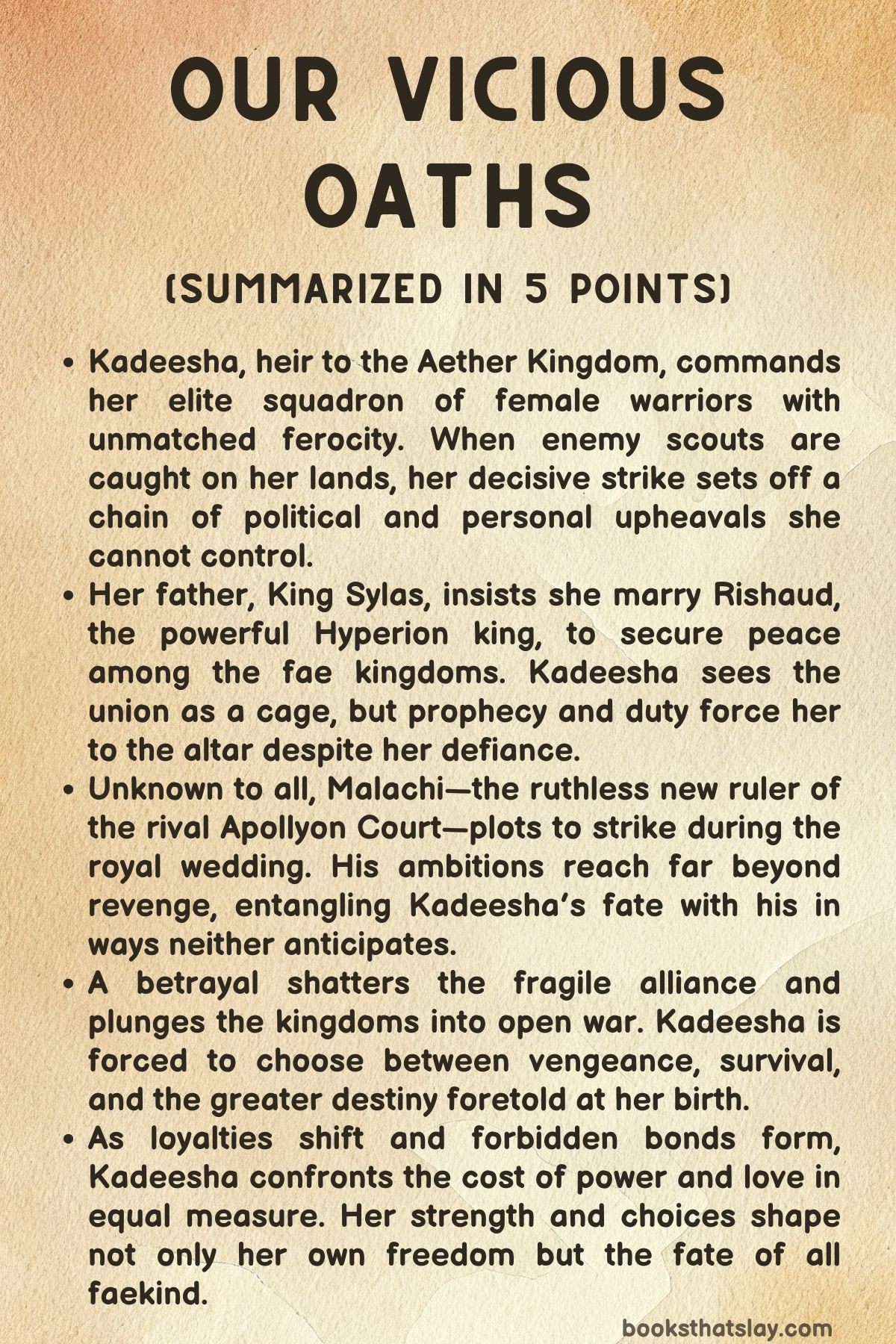 Our Vicious Oaths Summary, Characters and Themes