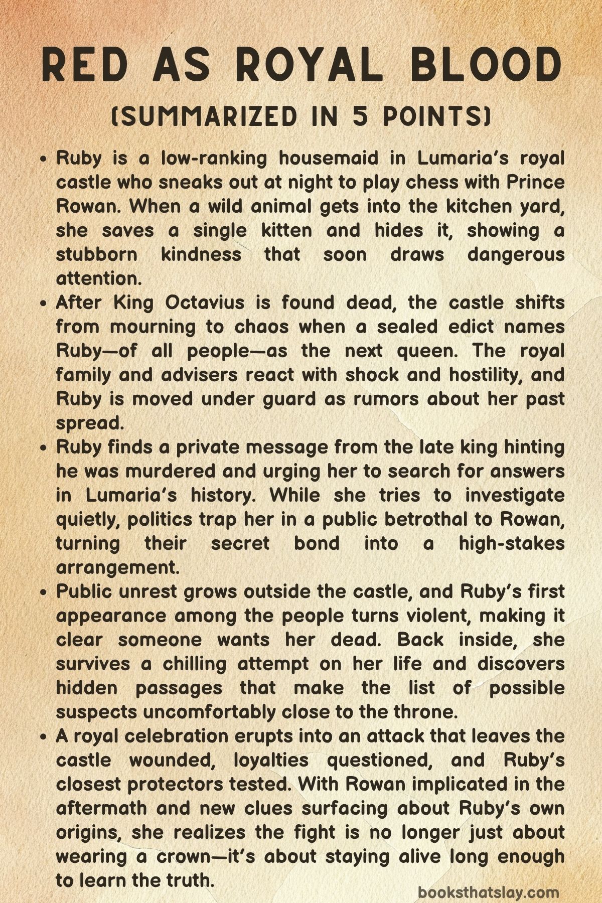 Red as Royal Blood Summary, Characters and Themes