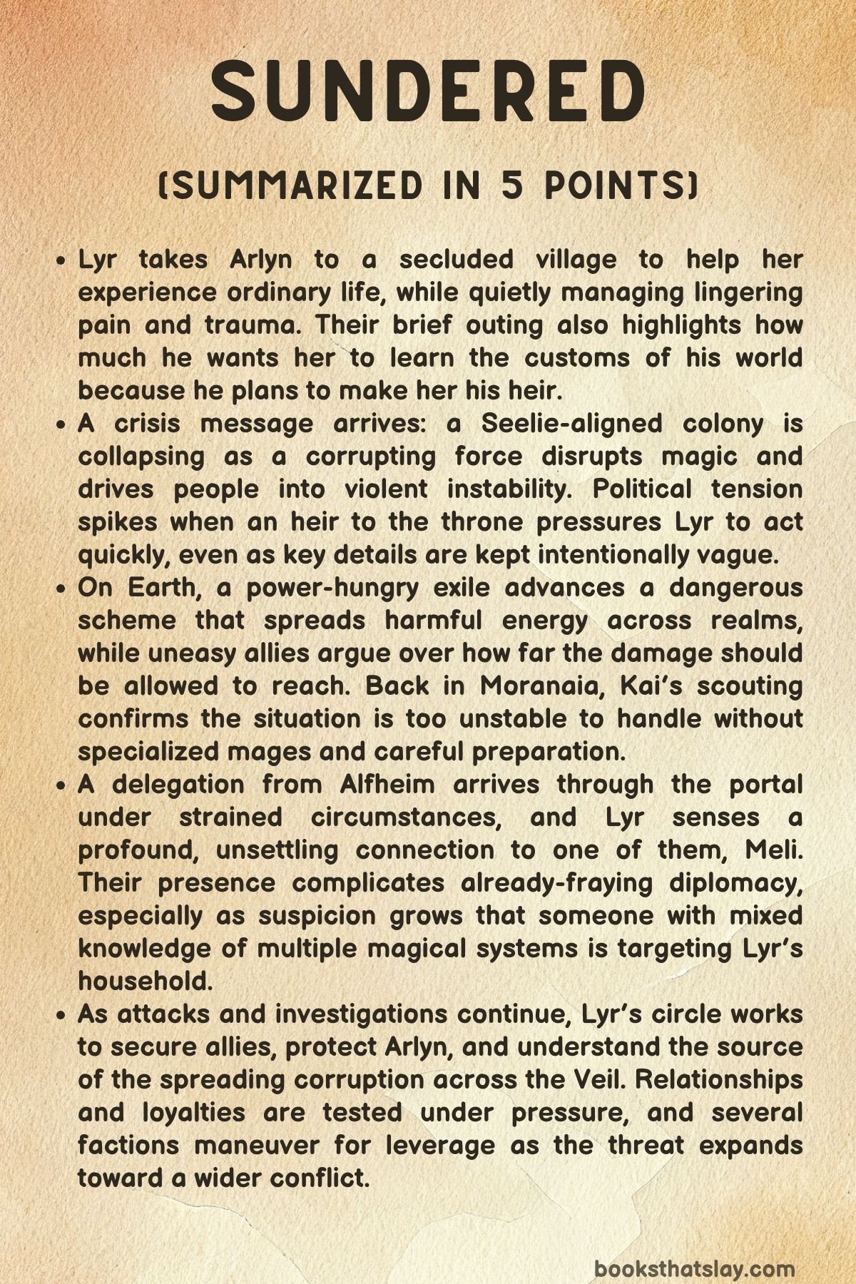 Sundered Summary, Characters and Themes