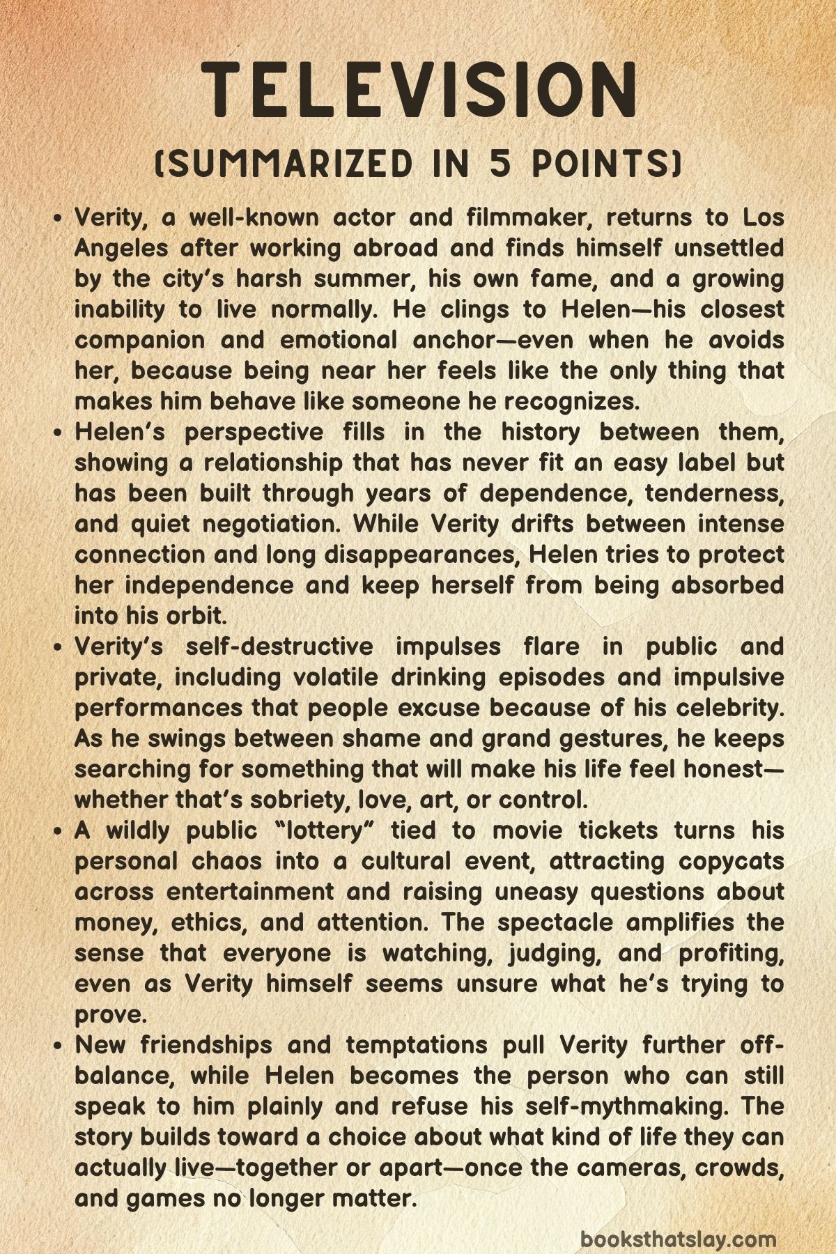 Television by Lauren Rothery Summary, Characters and Themes