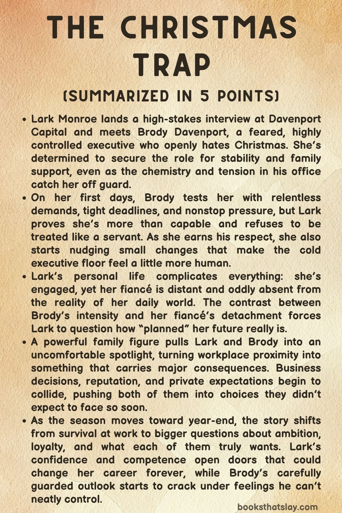 The Christmas Trap Summary, Characters and Themes