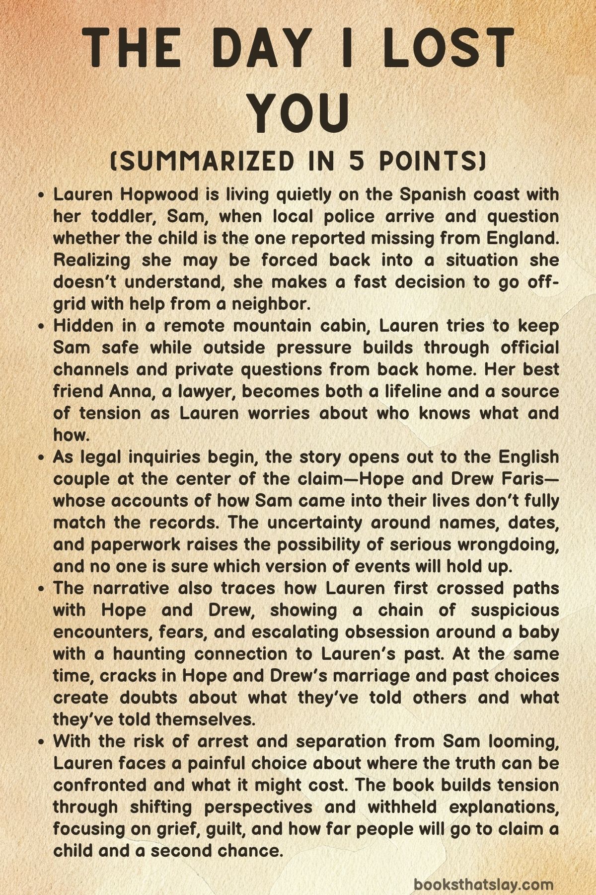 The Day I Lost You Summary, Characters and Themes