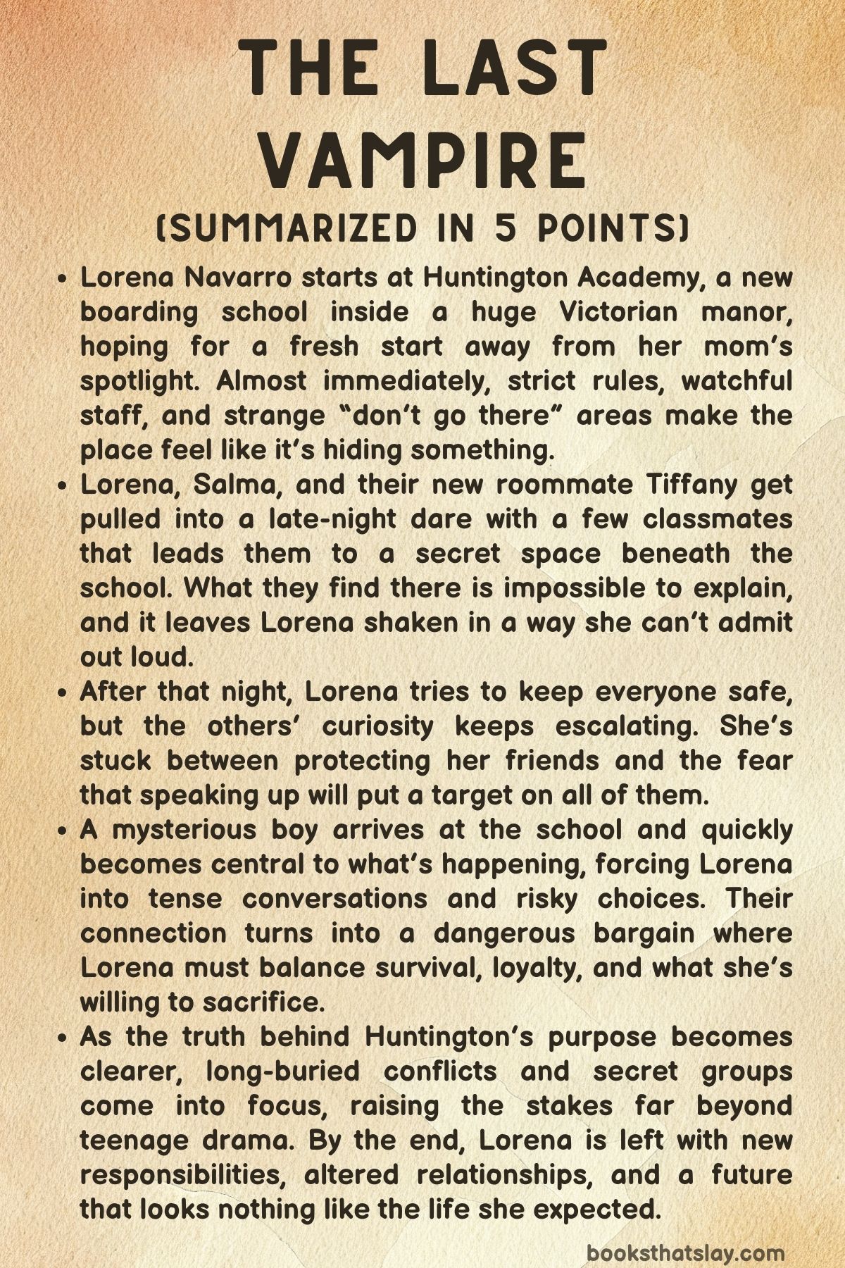 The Last Vampire Summary, Characters and Themes