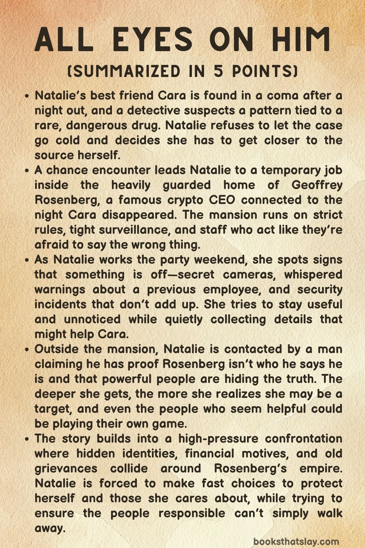 All Eyes on Him Summary, Characters and Themes