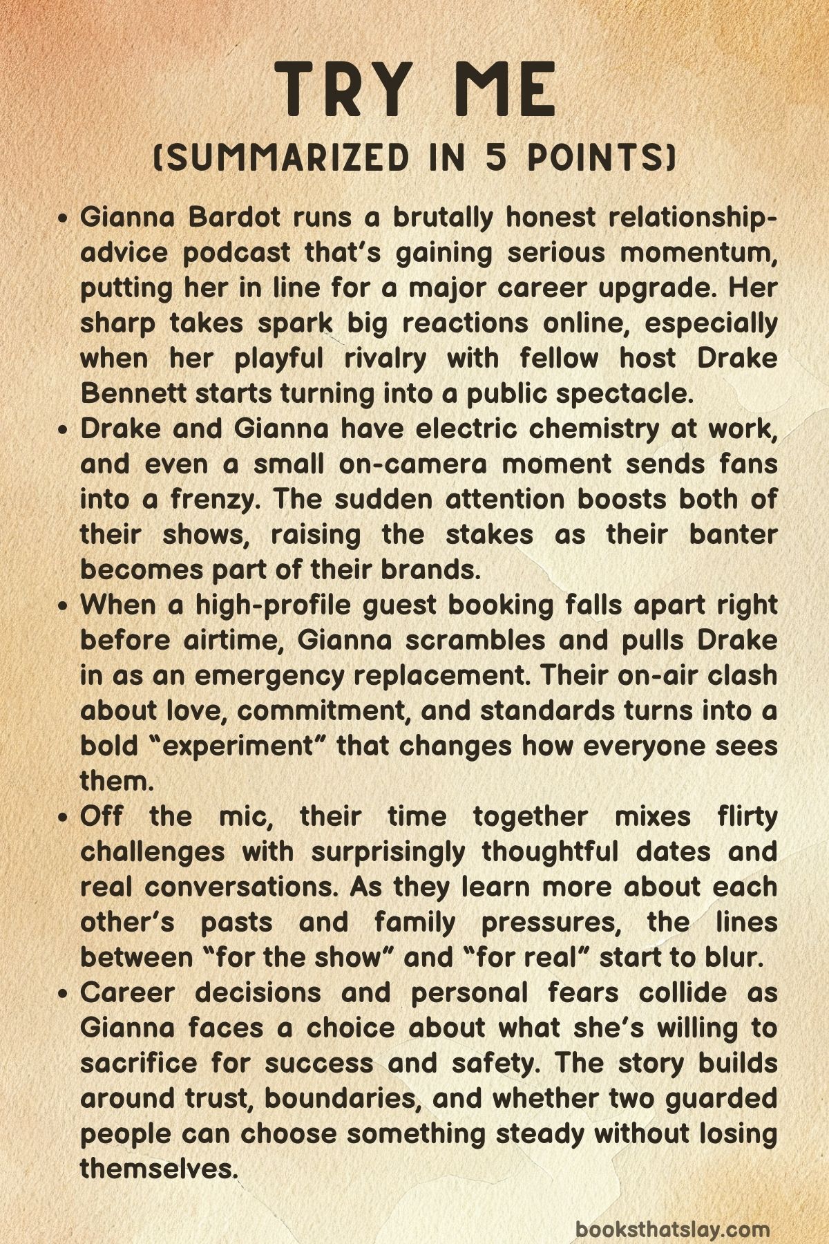 Try Me Summary, Characters and Themes | Adriana Locke