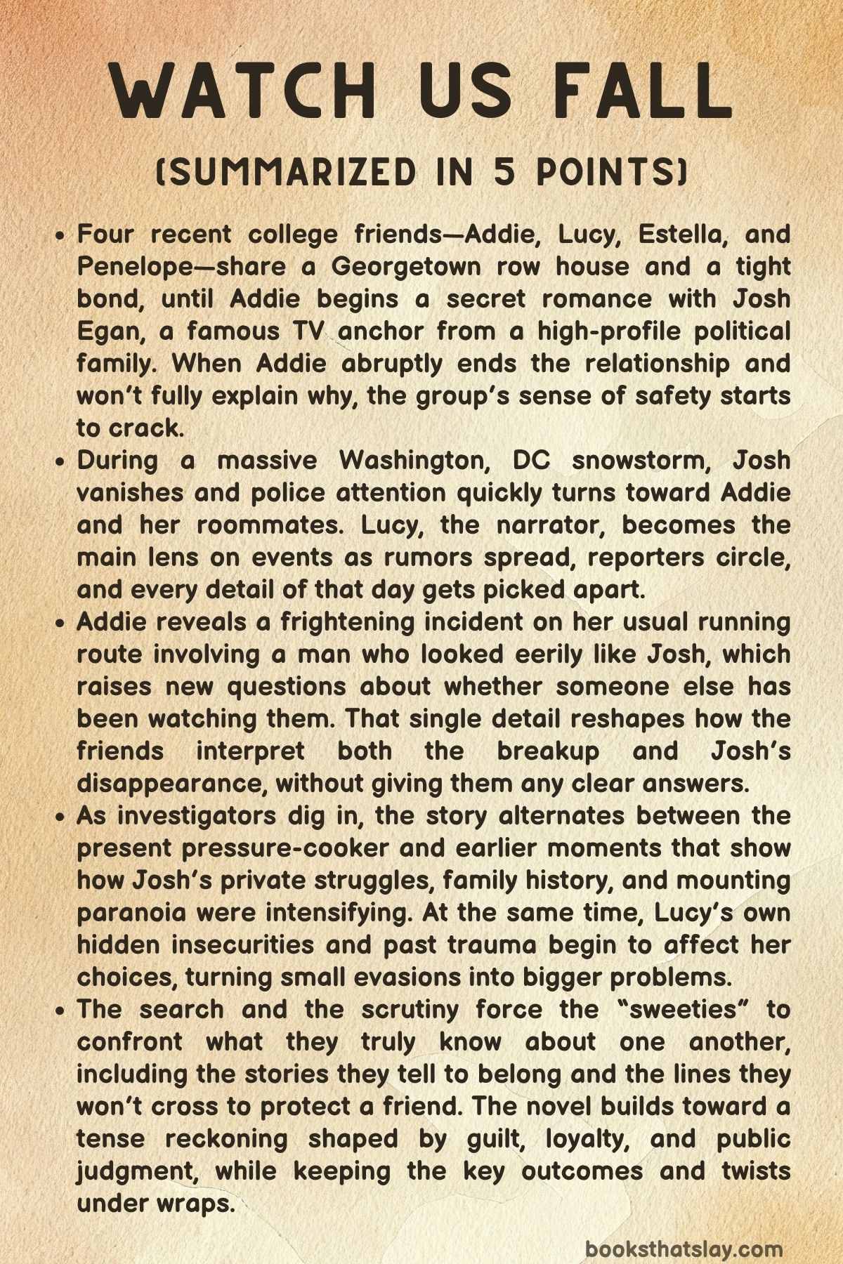 Watch Us Fall Summary, Characters and Themes