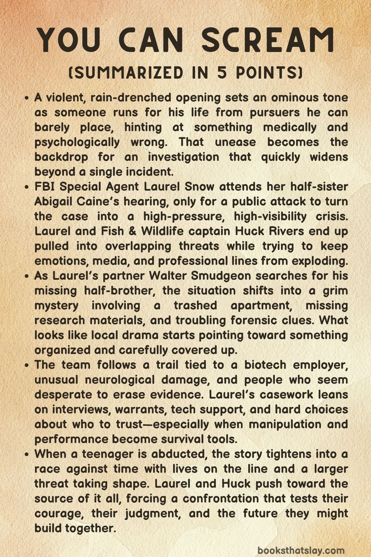 You Can Scream Summary, Characters and Themes