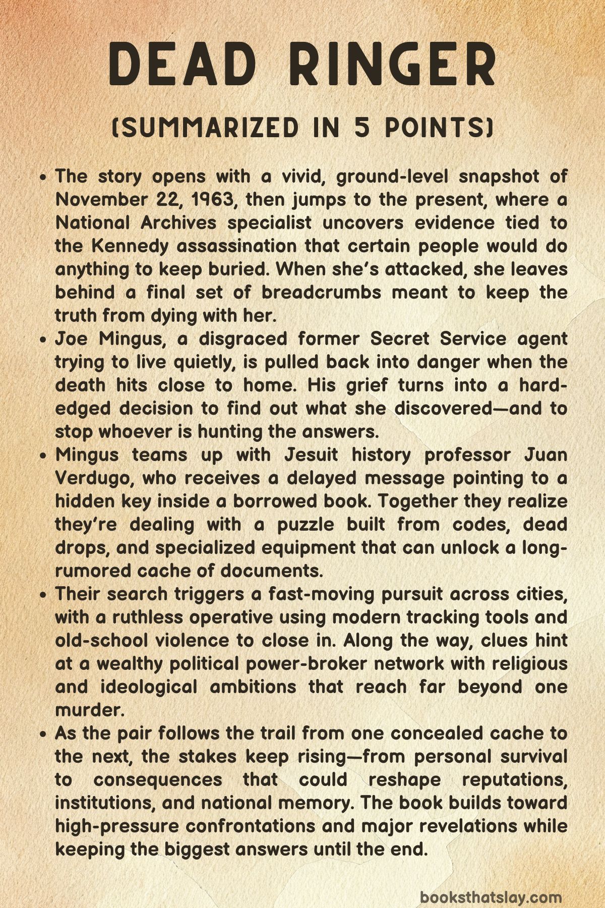 Dead Ringer Summary, Characters and Themes