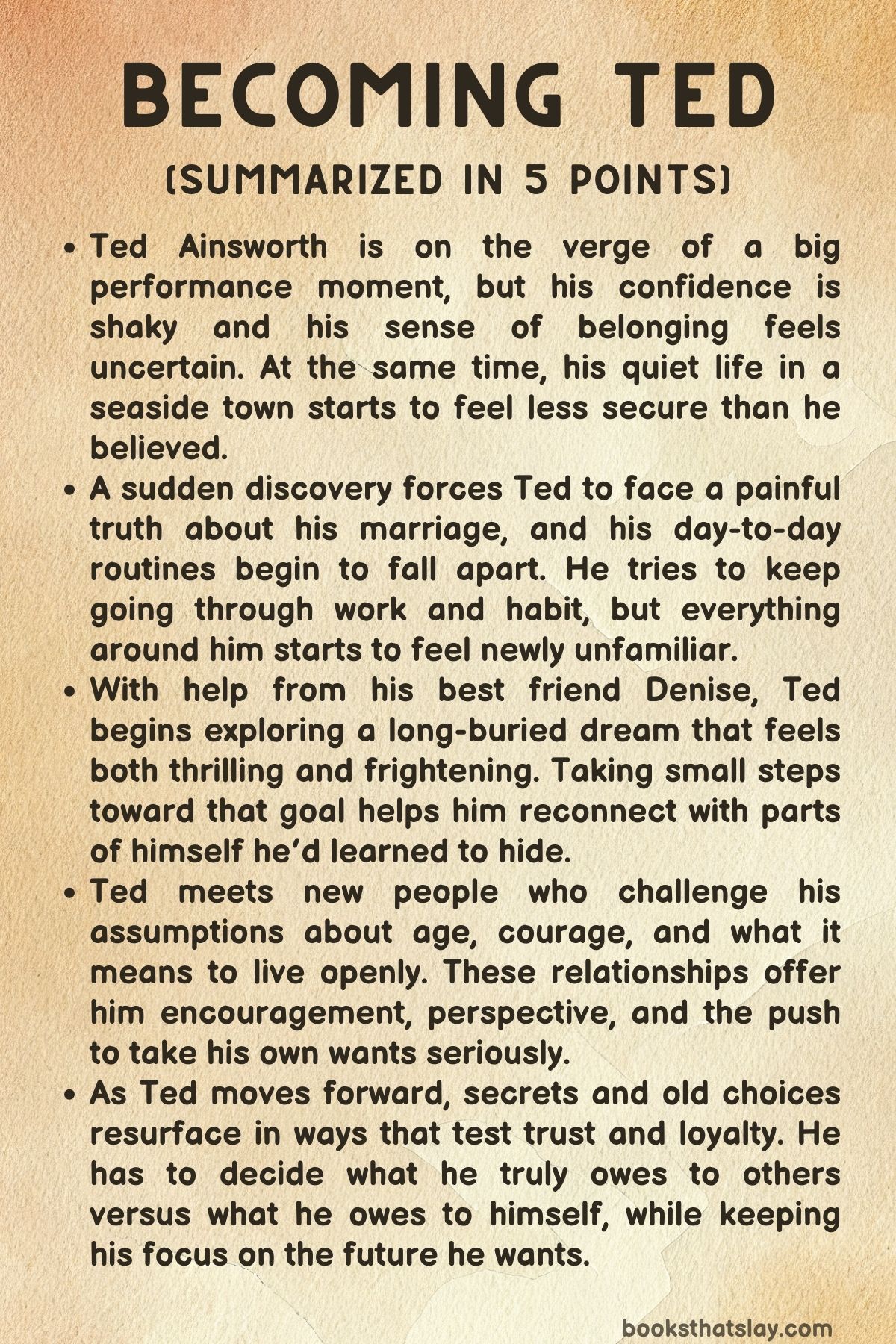 Becoming Ted Summary, Characters and Themes