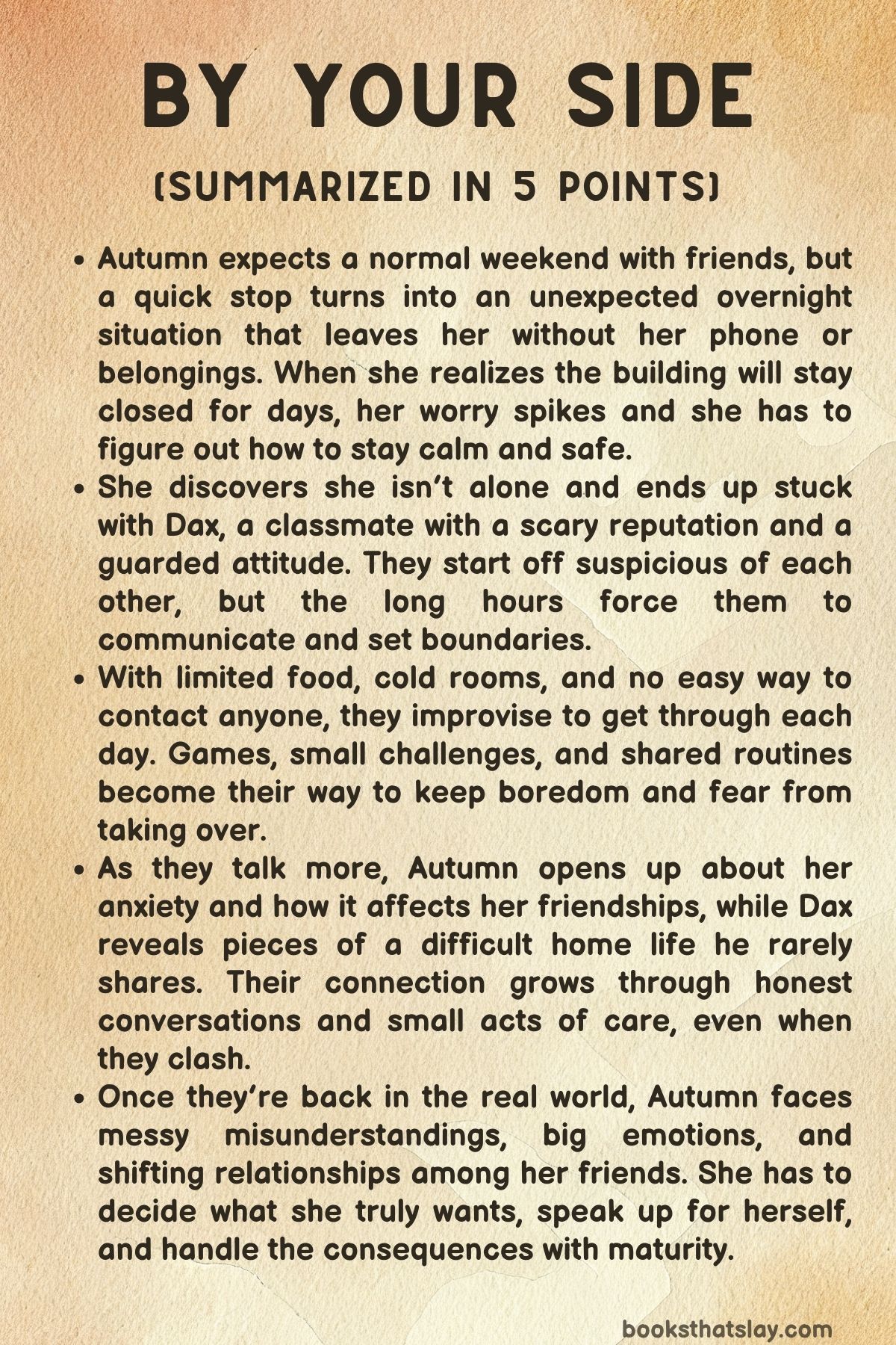 By Your Side Summary, Characters and Themes