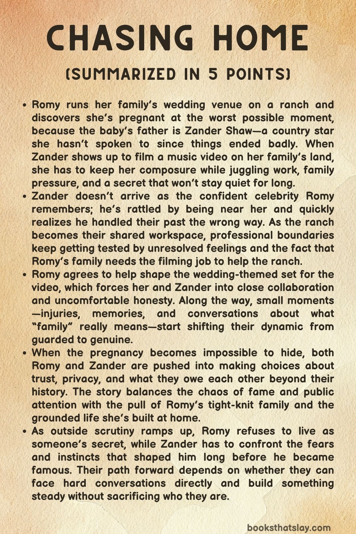 Chasing Home Summary, Characters and Themes