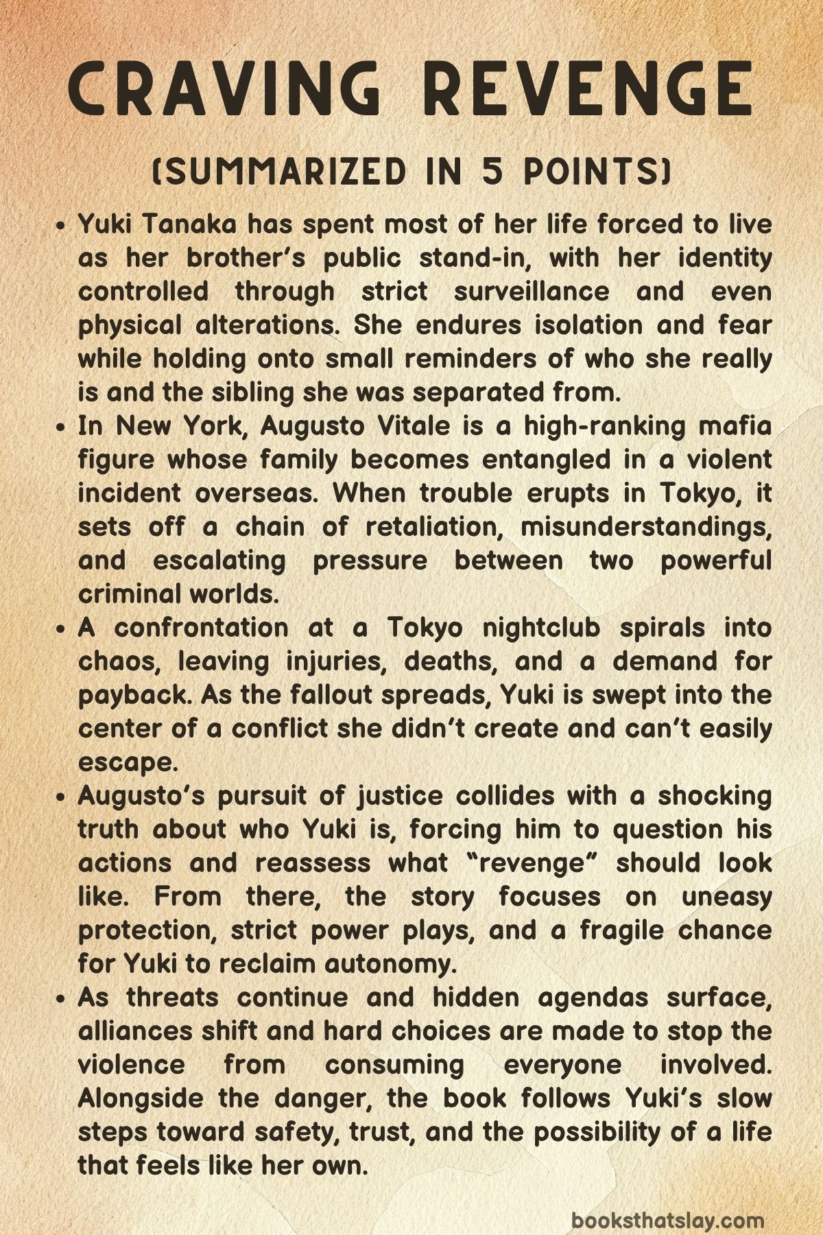 Craving Revenge Summary, Characters and Themes