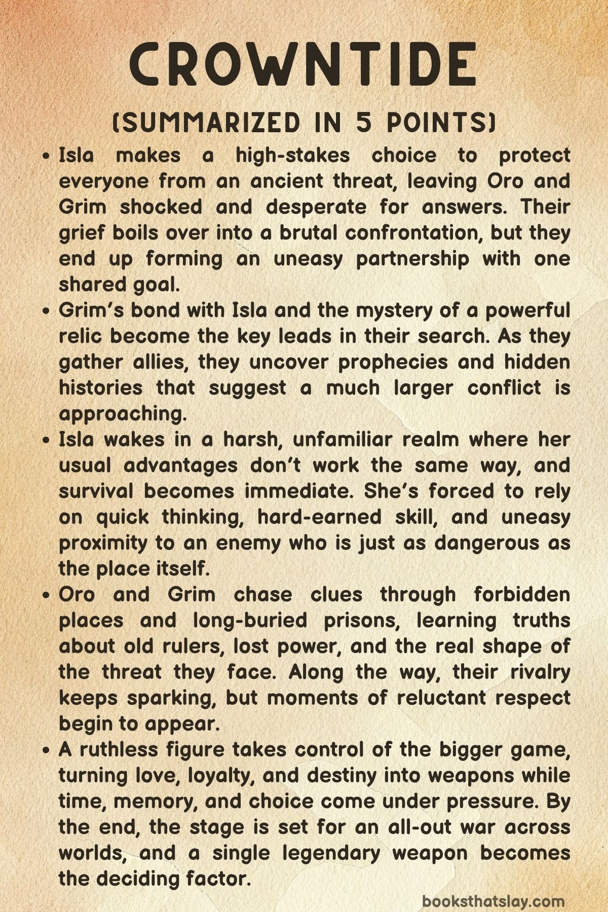 Crowntide Summary, Characters and Themes